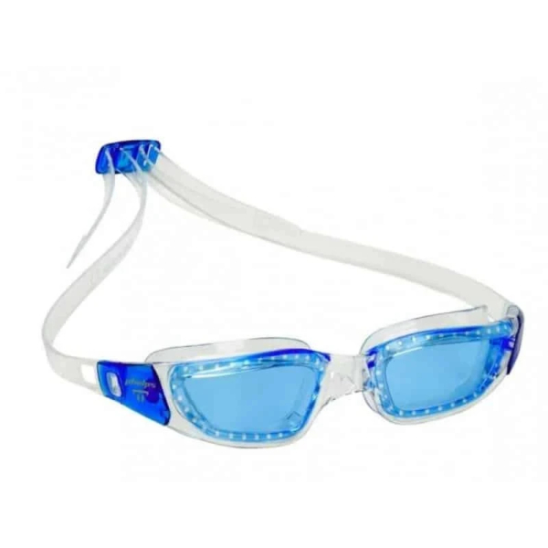 Os inovadores Óculos de Natação Phelps Tiburon combina a Tecnologia de Lente Curva da AquaSphere, design de baixo perfil, alça integrada e fivela de cabeça fácil de ajustar, para lhe trazer uns óculos hidrodinâmicos a um preço acessível.