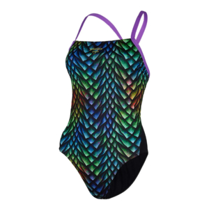 O Fato de Banho de Lazer Mulher Phelps Peacock é utilizado para atividades recreativas na água. Feito de materiais leves e confortáveis, este fato de banho de lazer proporciona uma sensação suave na pele e seca rapidamente após sair da água. Ele oferece a cobertura adequada para garantir conforto e confiança, adaptando-se ao corpo e cobrindo áreas essenciais. O Fato de Banho de Lazer Mulher Phelps Peacock possui alças elásticas. Isso proporciona maior liberdade de movimento e evita desconfortos durante as atividades na água. Embora seja destinado a atividades recreativas, o fato de banho de lazer também é durável e resistente o suficiente para resistir ao desgaste do sol, água salgada e cloro da piscina.