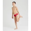 Costas, mariposa, bruços ou crawl, seja qual for o seu estilo de natação, nade no seu melhor com o nosso Fato de Banho Menino Arena Team Swim Brief Solid. Estes calções de banho para rapazes apresentam um design clássico e minimalista, garantindo total liberdade de movimentos na água e um ajuste personalizado graças ao cordão interno. Fabricados com um tecido que contém 50% de fibras recicladas e desenvolvidos para oferecer a máxima resistência ao cloro, são a escolha ideal para os treinos na piscina.