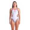 Duas alças em Y de tom duplo e detalhes vibrantes elevam o design simples do Fato de Banho Mulher Arena One Double Cross Back para mulher. Fabricado com o nosso tecido altamente resistente MaxLife, este fato de banho dará um toque de energia ao teu treino e natação intensiva. Gostamos de como o nosso logótipo, numa cor a condizer, unifica este modelo desportivo.