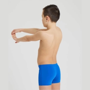 O Fato de Banho Menino Arena Team Swim Short Solid é um fato de banho desportivo para rapazes, inspirados nos equipamentos que criamos para federações de natação e atletas de elite. Medem 22 centímetros de lado e têm um formato quadrado moderno. Com um design simples em cor sólida e o nosso nome na cintura, estes calções de banho são feitos de um tecido produzido de forma responsável, oferecendo resistência superior ao cloro. Uma escolha inteligente para treinos competitivos.