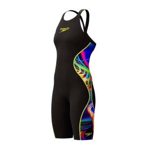 Speedo Fastskin LZR Pure Intent 2.0 Preto Azul Amarelo Costas Abertas
