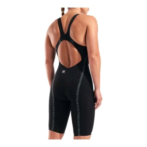 Fato de Banho Competição Mulher Arena Powerskin Veloce Black-Teal Costas Abertas