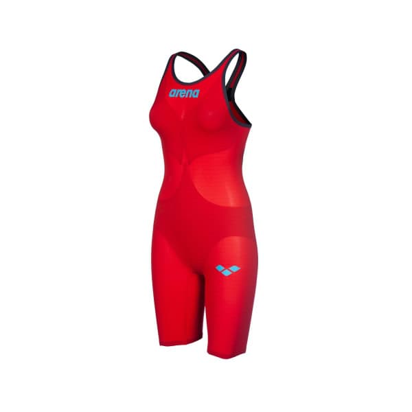 001128-045-1 Fato de Banho Mulher Arena Powerskin Carbon Air2 Vermelho Costas Abertas