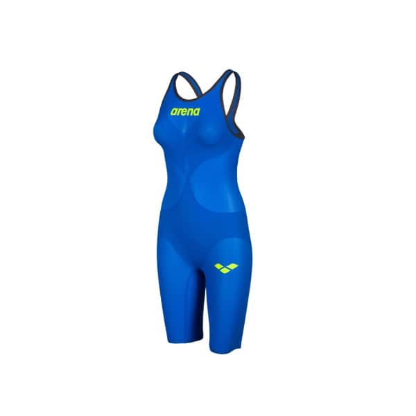 001128-853-1 Fato de Banho Mulher Arena Powerskin Carbon Air2 Azul Costas Abertas