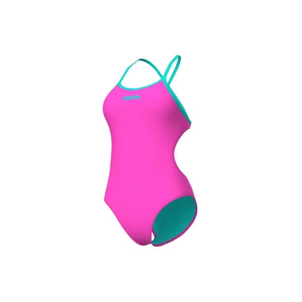 010350-970-1 Fato de Banho Mulher Arena Tie Back Solid Rosa Choque