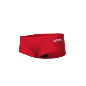 Fato de Banho Homem Arena Team Swim Low Waist Vermelho: resistente ao cloro, confortável e ideal para treino frequente em tecido MaxLife Eco.