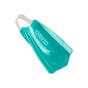 Barbatanas de Natação Arena Powerfin Pro II Flex Água: silicone macio, lâmina curta e máxima propulsão para treino técnico, força e conforto na natação.