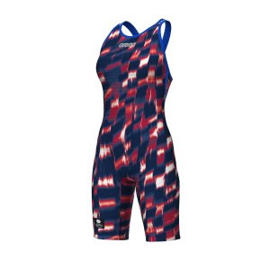 O Fato de Banho Competição Mulher Arena Powerskin Air3 Costas Abertas Aquagleam combina sensação ultraleve, alças FLEXMAX e fibra de carbono para máximo conforto e performance em competição.
