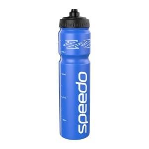 A Garrafa Speedo 1L Azul é prática, ergonómica e ideal para manter a hidratação durante treinos longos de natação ou ginásio.