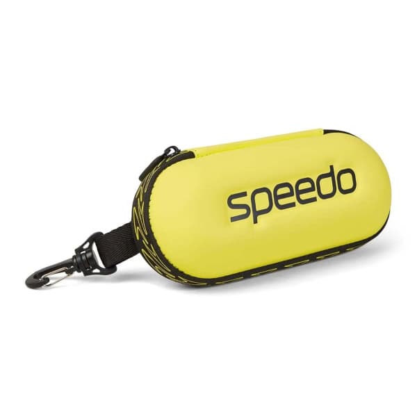 O Bolsa Óculos Speedo Goggle Case Amarelo protege os teus óculos de natação contra riscos e impactos, com estrutura rígida, drenagem e fixação prática.
