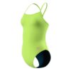 O Fato de Banho Mulher Speedo V-Back 2.0 Citrus Green combina ajuste compressivo, alças em V e tecido Endurance+ resistente ao cloro para máximo conforto e liberdade no treino.