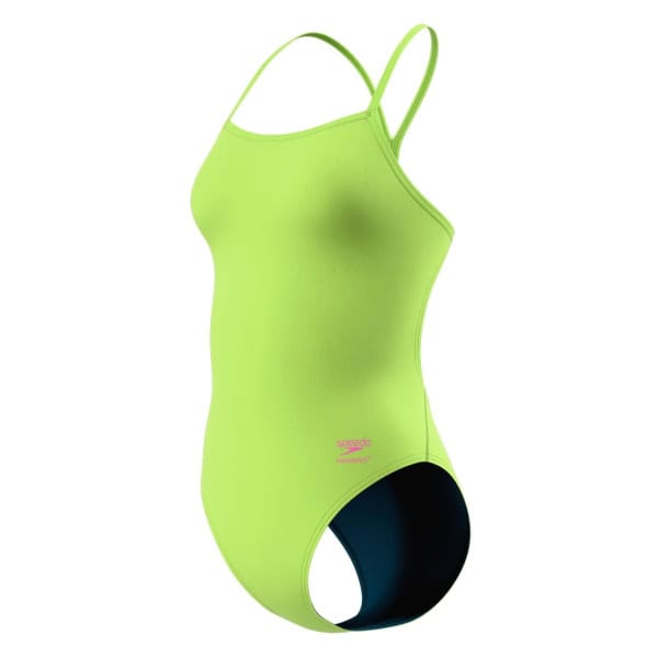 O Fato de Banho Mulher Speedo V-Back 2.0 Citrus Green combina ajuste compressivo, alças em V e tecido Endurance+ resistente ao cloro para máximo conforto e liberdade no treino.