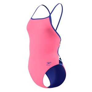 O Fato de Banho Mulher Speedo Tri Back Hope combina ajuste compressivo, liberdade de movimentos e tecido Endurance+ resistente ao cloro para treinos intensivos.