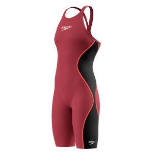 Fato de Banho Competição Mulher Speedo Fastskin LZR Pure Intent 2.0 Vermelho-Fogo Costas Fechadas: compressão, potência e liberdade. Aprovado pela World Aquatics.