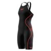 Fato de Banho Competição Mulher Speedo Fastskin LZR Pure Intent 2.0 Preto-Fogo Costas Abertas: compressão, potência e liberdade. Aprovado pela World Aquatics.
