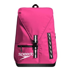 A Mochila Speedo 35L Team Rosa é resistente, organizada e ideal para treinos e competições, com bolsa removível para separar material molhado e seco.