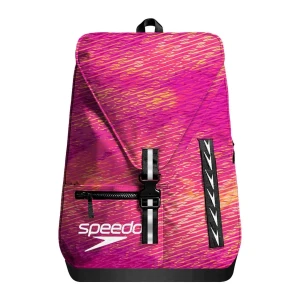 A Mochila Speedo 35L Team Opaline Margarita é resistente, organizada e ideal para treinos e competições, com bolsa removível para separar material molhado e seco.